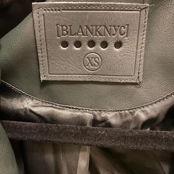 BLANK NYC Green Faux Leather Moto Jacket NEW - Picture 13 of 13